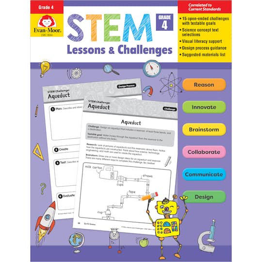 Evan-Moor&#xAE; STEM Lessons &#x26; Challenges, Grade 4